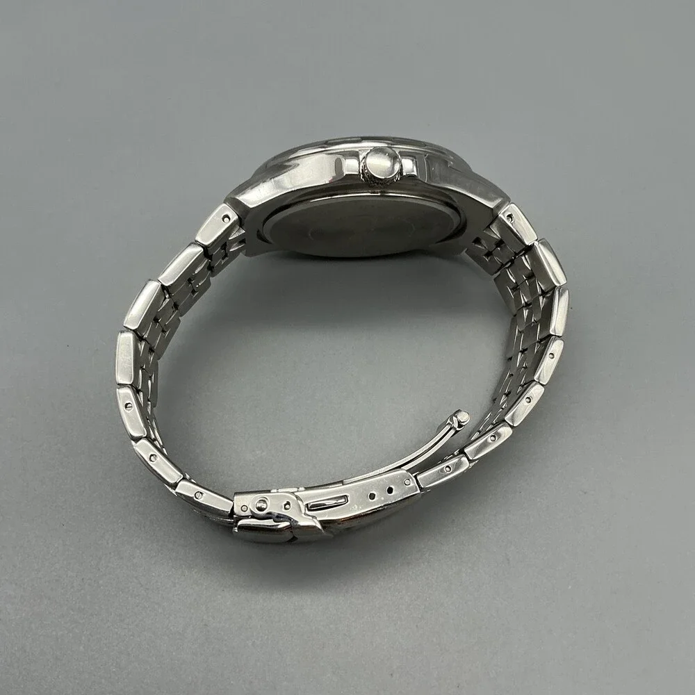 Armitron 20/4471ST Mens Watch 42mm Blue Silver Tone Bracelet New Battery 7.5